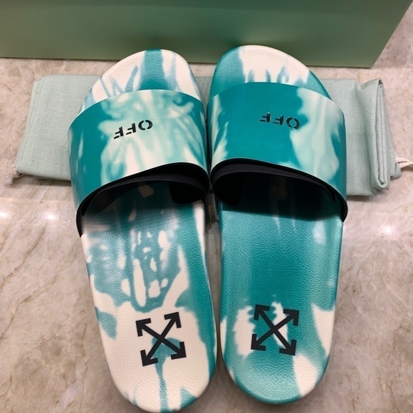 OFF-WHITE Tie-Dye Pool Slide Sandals - Picture 1 of 11